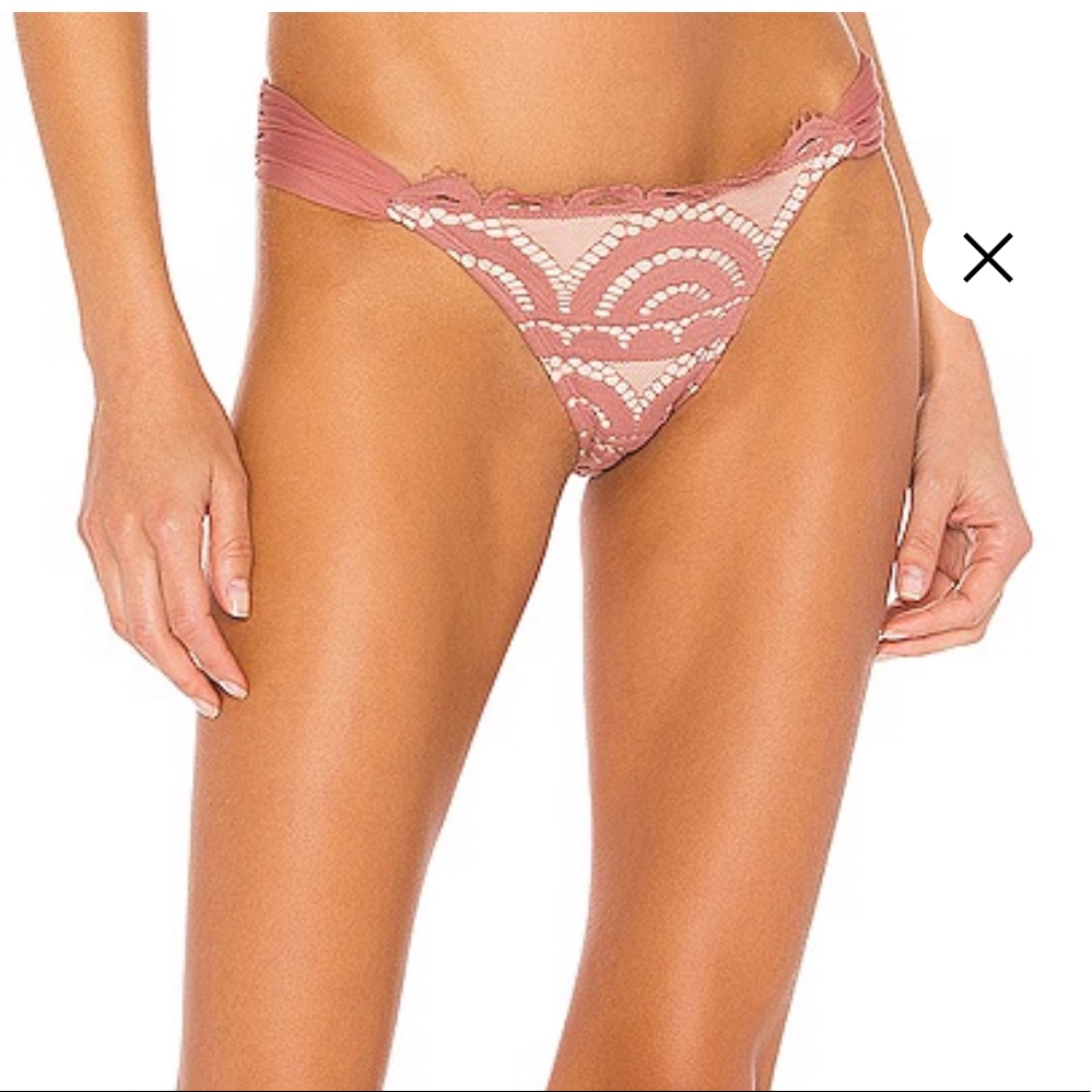 Pq Swim Pily Q Lace Fanned Teeny Dusty Rose